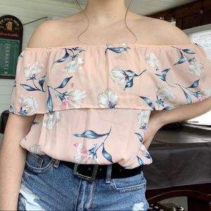 Floral Strapless Top